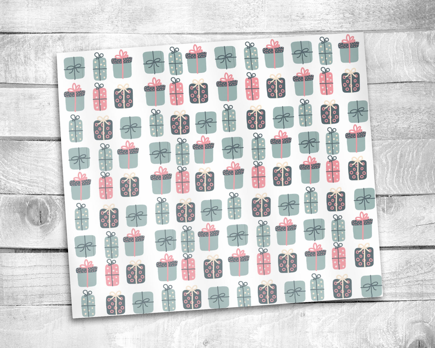 Dainty Christmas Presents Tumbler - 20oz Skinny Straight Tumbler - Stainless Steel - Travel Cup - Holiday Themed