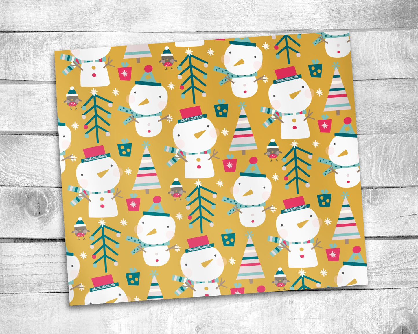 Festive Snowman Tumbler - 20oz Skinny Straight Tumbler - Stainless Steel - Travel Cup - Holiday Themed