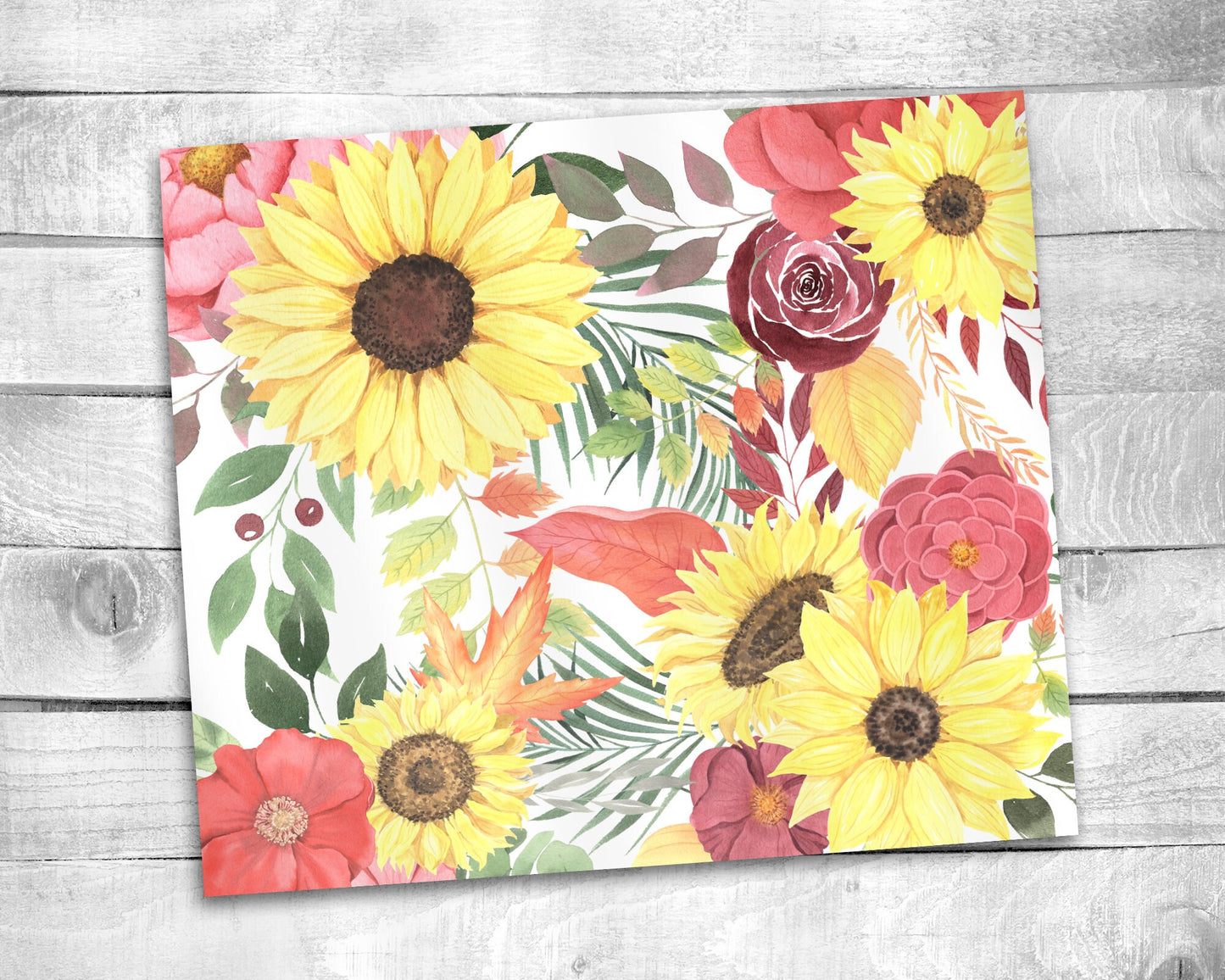 Flowers 11 Tumbler- 20oz Skinny Straight Tumbler - Stainless Steel - Travel Cup - Gift - Everyday Use