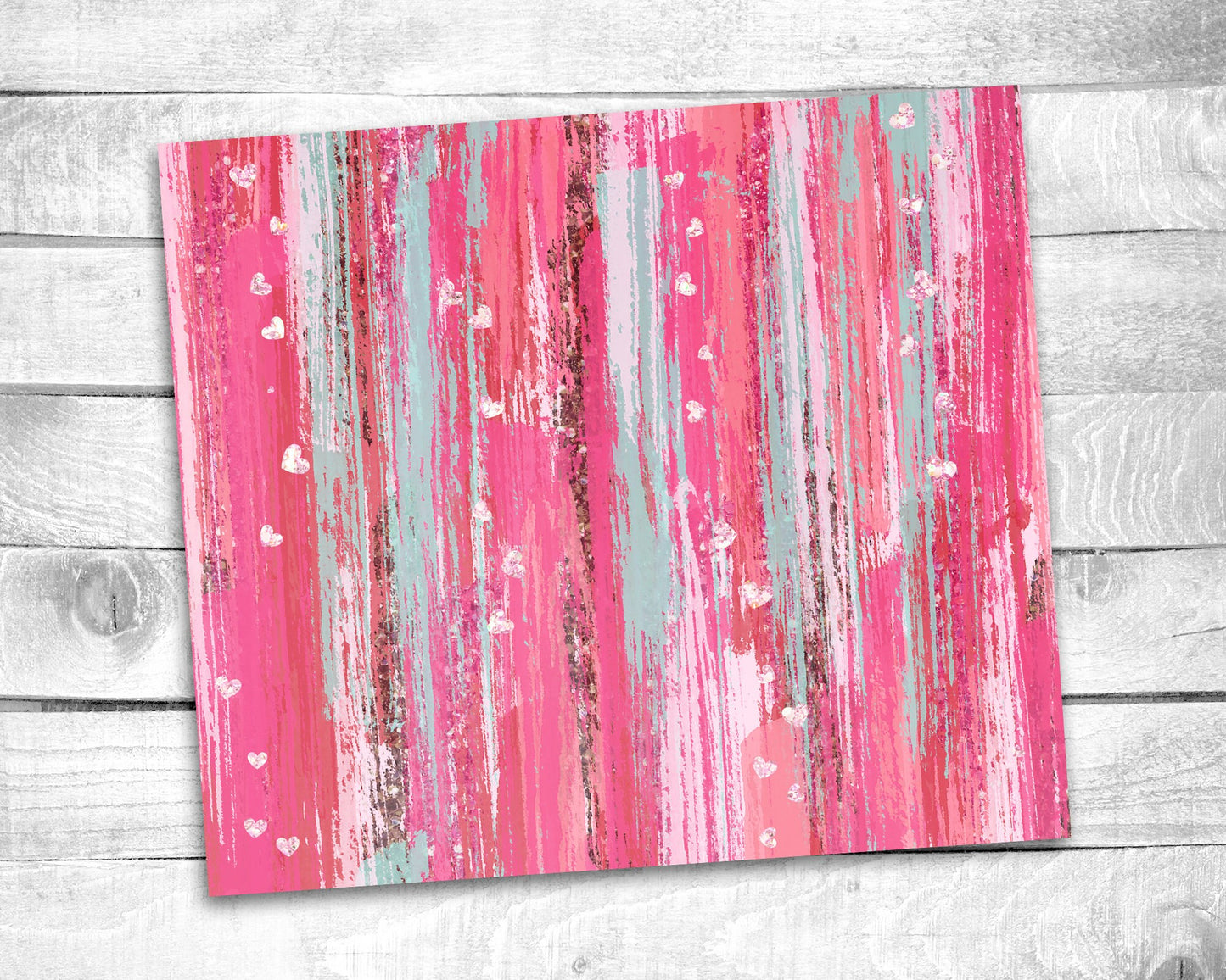 Abstract Valentine Colors Tumbler - 20oz Skinny Straight Tumbler - Stainless Steel - Travel Cup - Gift - Everyday Use