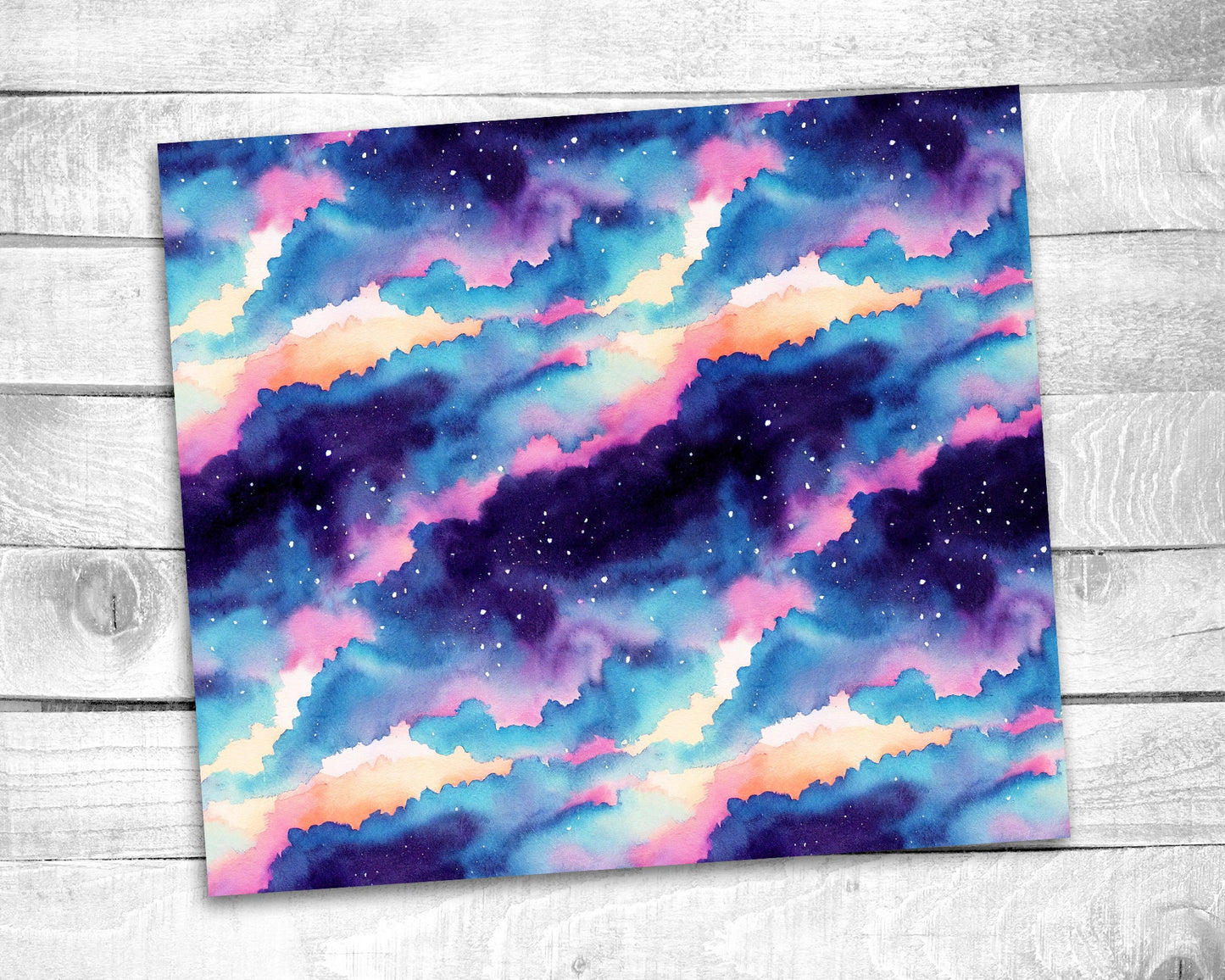 Abstract Watercolor Galaxy Tumbler - 20oz Skinny Straight Tumbler - Stainless Steel - Travel Cup - Gift - Everyday Use