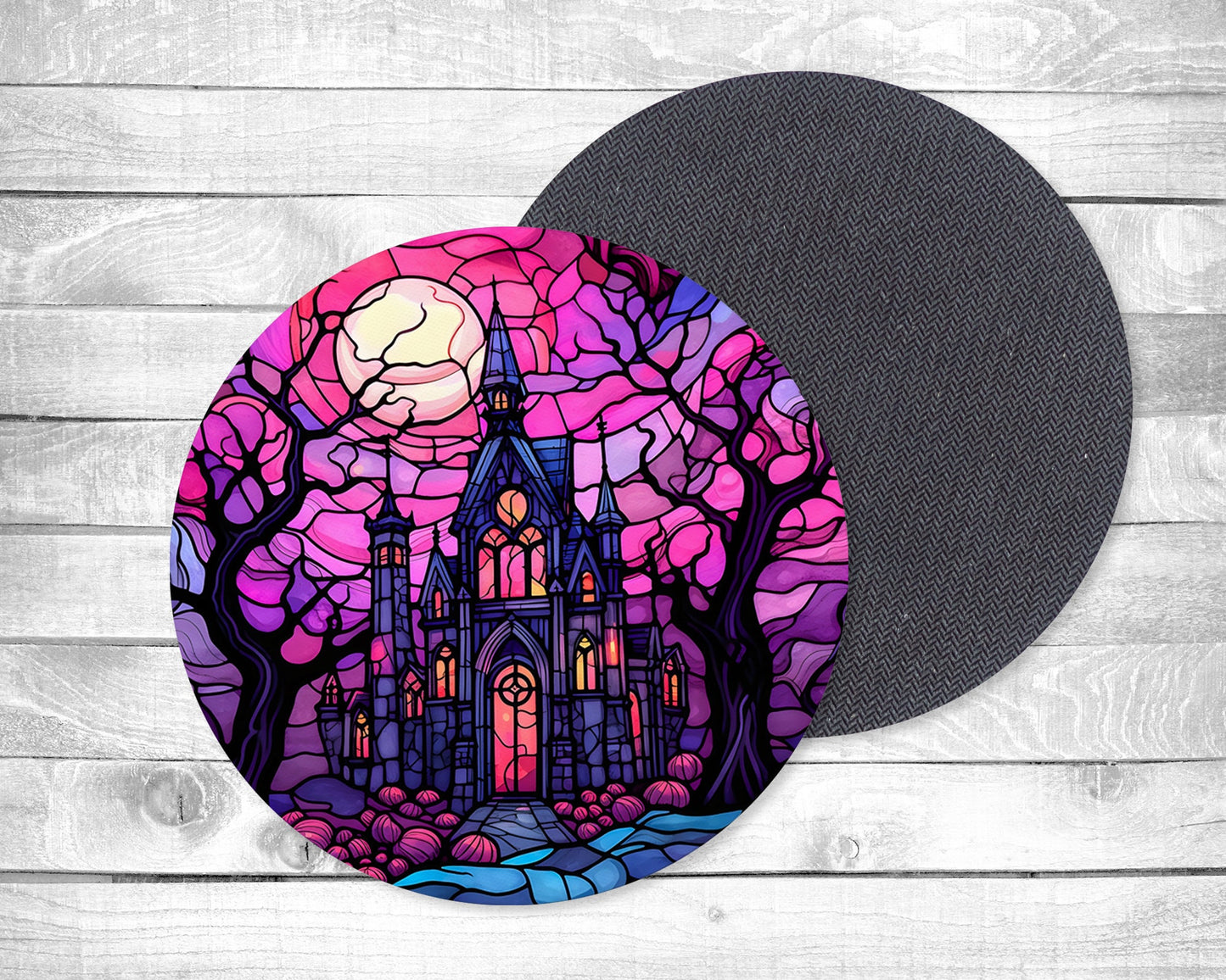 Scary Halloween Absorbent Drink Coasters - Individual or set of 4 - Non-Slip Base - Neoprene