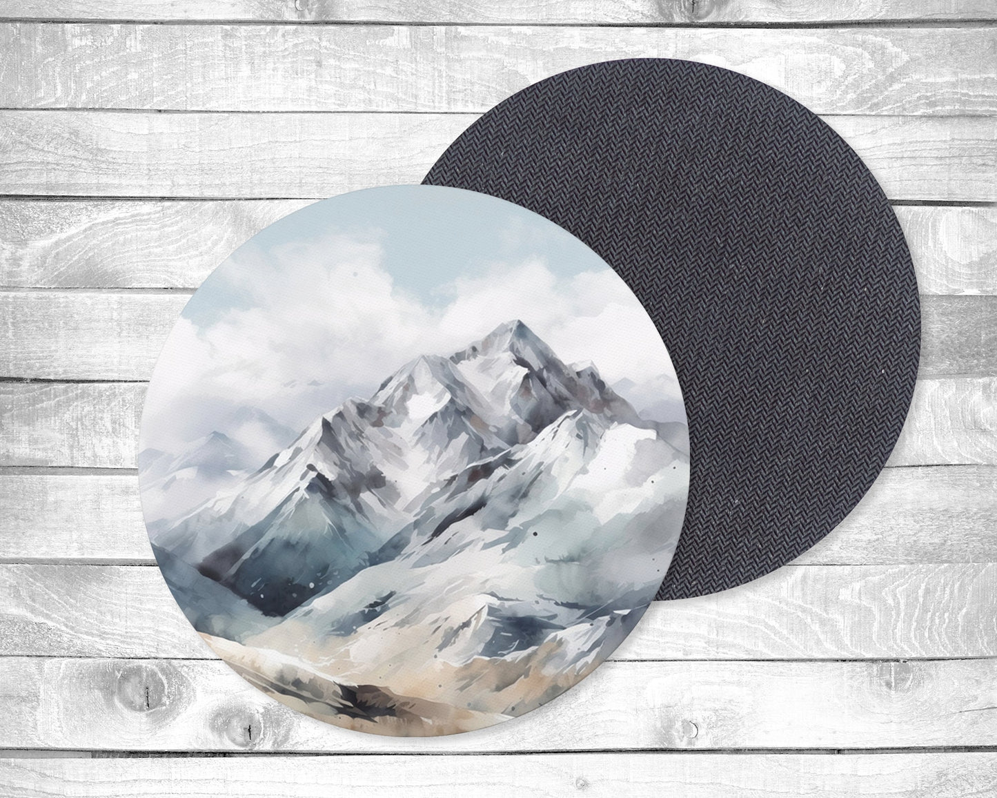 Rocky Mountains Absorbent Drink Coasters - Individual or set of 4 - Non-Slip Base - Neoprene