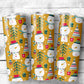 Festive Snowman Tumbler - 20oz Skinny Straight Tumbler - Stainless Steel - Travel Cup - Holiday Themed