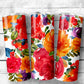 Flowers 14 Tumbler- 20oz Skinny Straight Tumbler - Stainless Steel - Travel Cup - Gift - Everyday Use