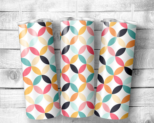 Geometric 2 Tumbler- 20oz Skinny Straight Tumbler - Stainless Steel - Travel Cup - Gift - Everyday Use