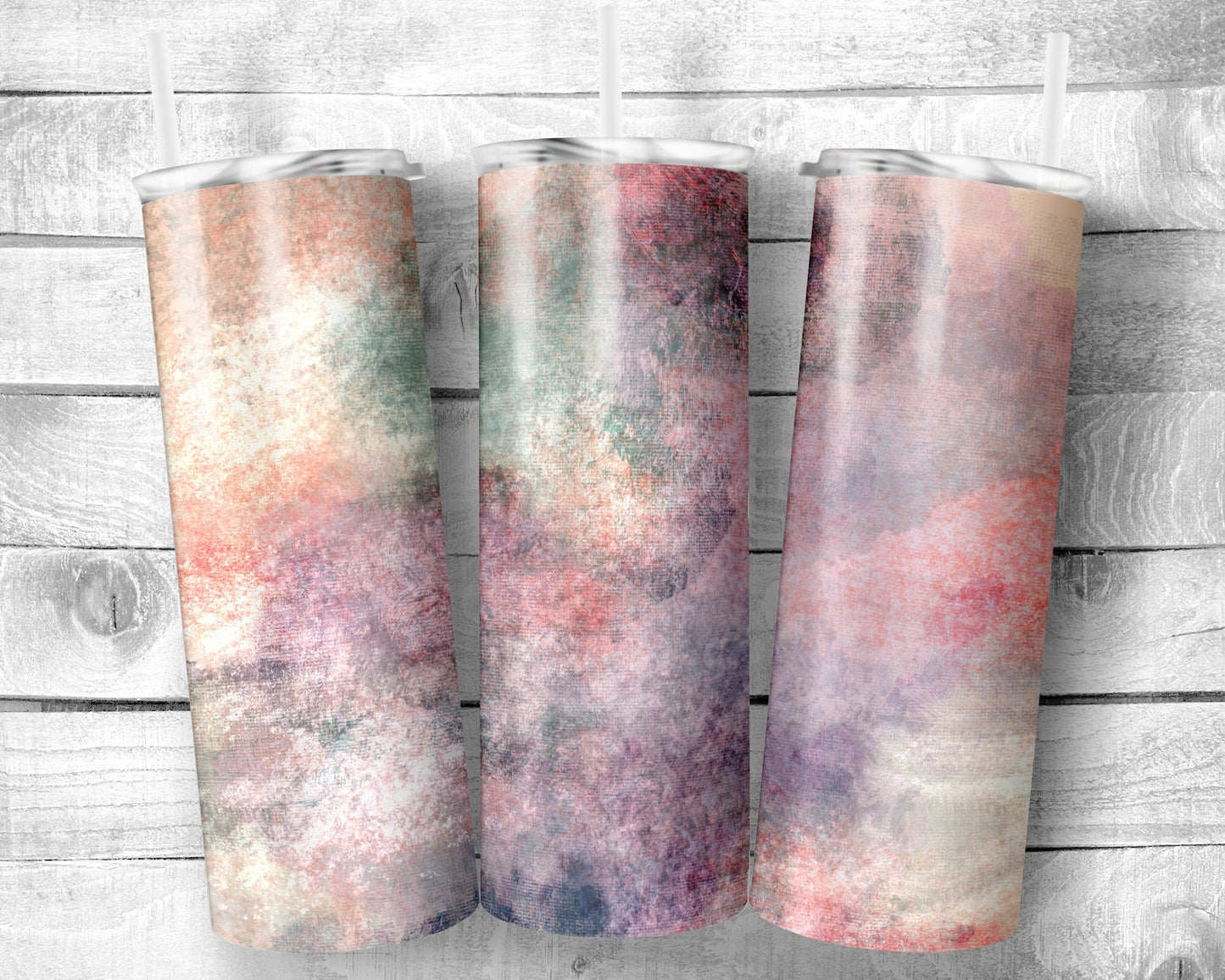 Muted Clouds Tumbler- 20oz Skinny Straight Tumbler - Stainless Steel - Travel Cup - Gift - Everyday Use