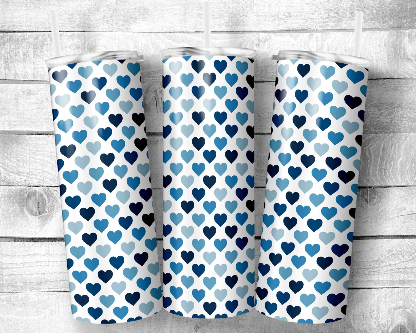 Blue Hearts Tumbler