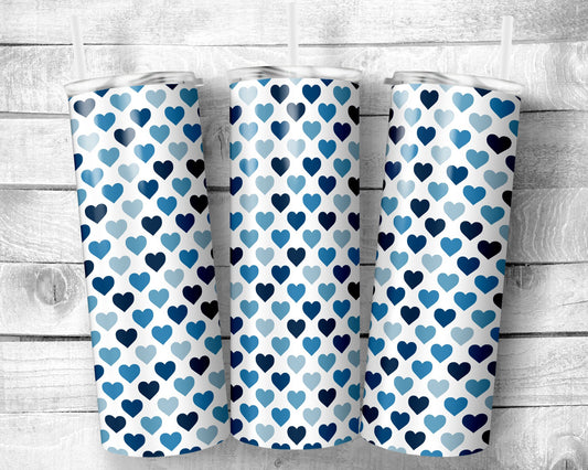 Blue Hearts Tumbler
