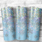 Glitter Snowflakes Tumbler- 20oz Skinny Straight Tumbler - Stainless Steel - Travel Cup - Gift - Holiday Themed