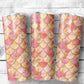 Mermaid in Peach Tumbler- 20oz Skinny Straight Tumbler - Stainless Steel - Travel Cup - Gift - Everyday Use