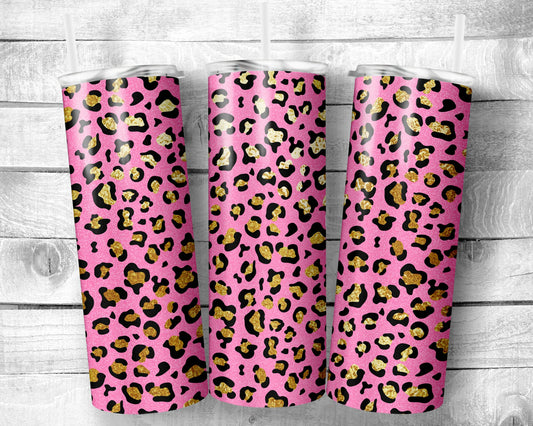 Leopard spots Tumbler- 20oz Skinny Straight Tumbler - Stainless Steel - Travel Cup - Gift - Everyday Use