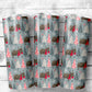 Christmas Reindeer Tumbler - 20oz Skinny Straight Tumbler - Stainless Steel - Travel Cup - Holiday Themed