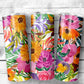 Flowers 3 Tumbler- 20oz Skinny Straight Tumbler - Stainless Steel - Travel Cup - Gift - Everyday Use