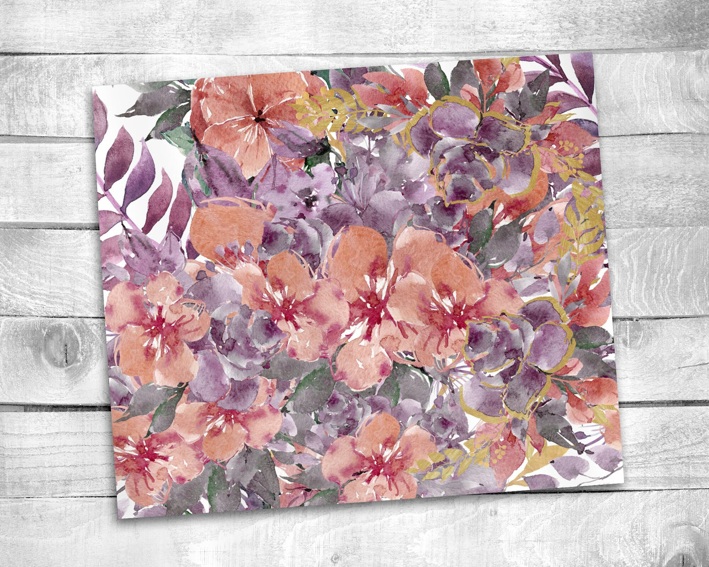 Flowers 9 Tumbler- 20oz Skinny Straight Tumbler - Stainless Steel - Travel Cup - Gift - Everyday Use