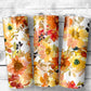 Flowers 10 Tumbler- 20oz Skinny Straight Tumbler - Stainless Steel - Travel Cup - Gift - Everyday Use