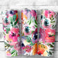 Flowers 12 Tumbler- 20oz Skinny Straight Tumbler - Stainless Steel - Travel Cup - Gift - Everyday Use