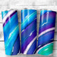 Blue Stripes Tumbler- 20oz Skinny Straight Tumbler - Stainless Steel - Travel Cup - Gift - Everyday Use