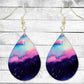 Watercolor Galaxy Pierced Earrings - Permanent Design - Silver or Gold Hardware