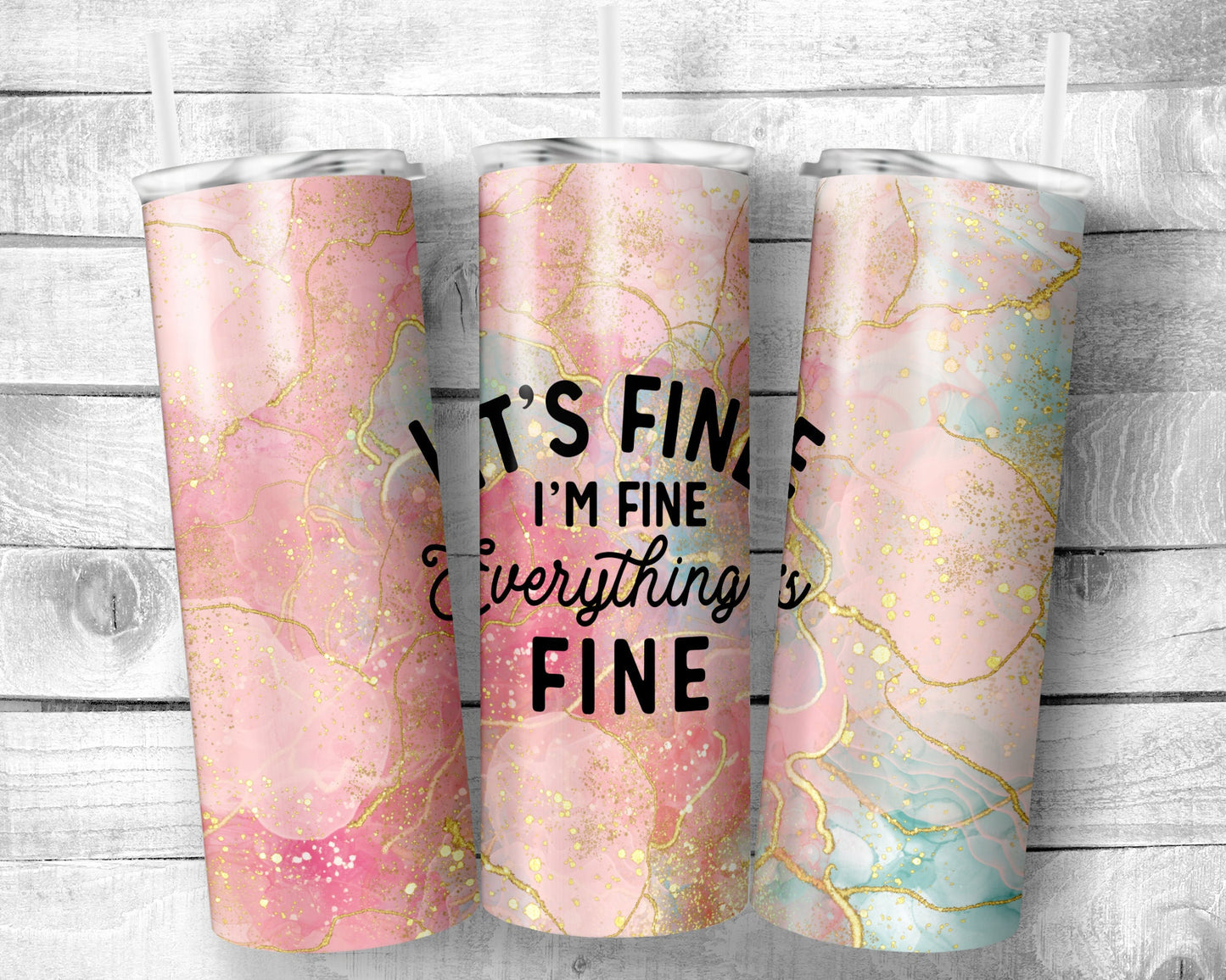 Abstract Pink Tumbler- 20oz Skinny Straight Tumbler - Stainless Steel - Travel Cup - Gift - Everyday Use