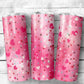 Red Hearts Tumbler - 20oz Skinny Straight Tumbler - Stainless Steel - Travel Cup - Gift - Everyday Use
