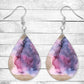 Purple Smoke Pierced Earrings - Permanent Design - Silver or Gold Hardware