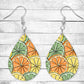 Citrus Pierced Earrings - Permanent Design - Silver or Gold Hardware