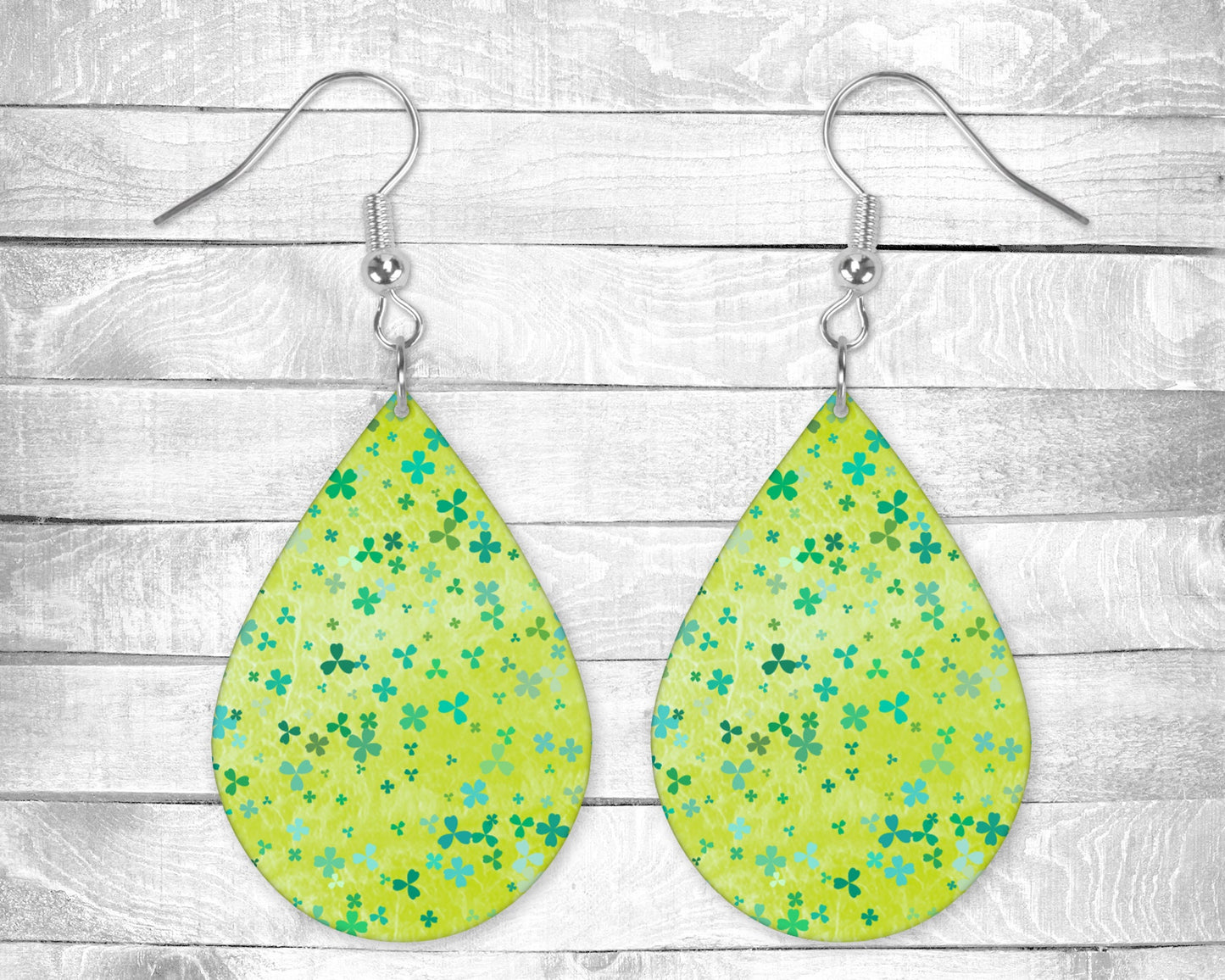 Tiny St Patrick's Day Pierced Earrings - Permanent Design - Silver or Gold Hardware