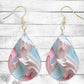 Pastel Abstract Pierced Earrings - Permanent Design - Silver or Gold Hardware
