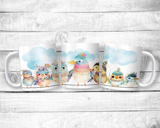 Funnny Birds 11oz Mug - Ceramic - Gift - Everyday Use