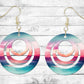 Ocean Sunset Pierced Earrings - Permanent Design - Silver or Gold Hardware