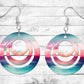 Ocean Sunset Pierced Earrings - Permanent Design - Silver or Gold Hardware