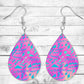 80's Retro Shapes Pierced Earrings - Permanent Design - Silver or Gold Hardware