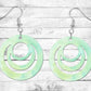 Mint Green Pierced Earrings - Permanent Design - Silver or Gold Hardware