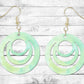 Mint Green Pierced Earrings - Permanent Design - Silver or Gold Hardware