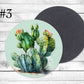Cactus Absorbent Drink Coasters - Individual or set of 4 - Non-Slip Base - Neoprene