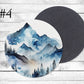 Blue Mountains Absorbent Drink Coasters - Individual or set of 4 - Non-Slip Base - Neoprene