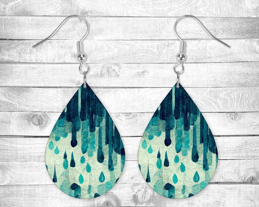 Rain Showers Pierced Earrings - Permanent Design - Silver or Gold Hardware