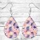 Pastel Moon and Stars Pierced Earrings - Permanent Design - Silver or Gold Hardware