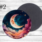 Mystical Moon Absorbent Drink Coasters - Individual or set of 4 - Non-Slip Base - Neoprene