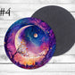 Mystical Moon Absorbent Drink Coasters - Individual or set of 4 - Non-Slip Base - Neoprene