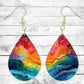 Rainbow Pierced Earrings - Permanent Design - Silver or Gold Hardware