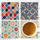 Quilting Fun Absorbent Drink Coasters - Individual or set of 4 - Non-Slip Base - Neoprene