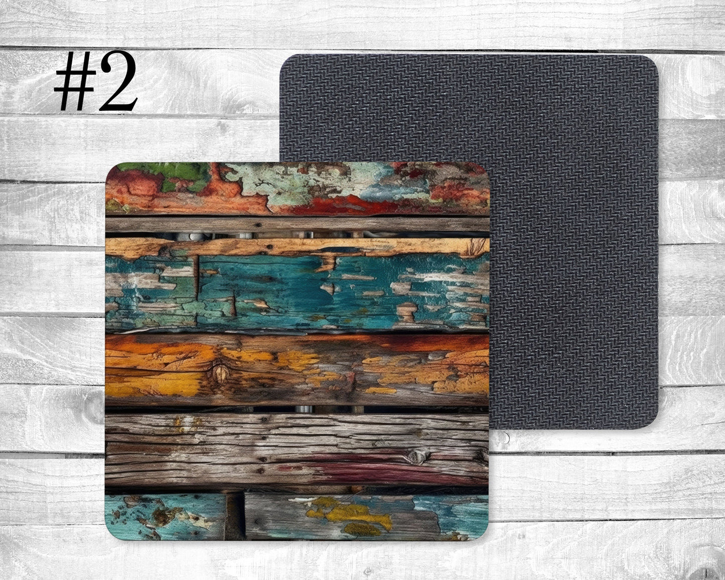 Peeling paint Absorbent Drink Coasters - Individual or set of 4 - Non-Slip Base - Neoprene