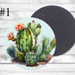 Cactus Absorbent Drink Coasters - Individual or set of 4 - Non-Slip Base - Neoprene