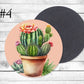 Cactus Absorbent Drink Coasters - Individual or set of 4 - Non-Slip Base - Neoprene