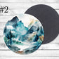 Blue Mountains Absorbent Drink Coasters - Individual or set of 4 - Non-Slip Base - Neoprene