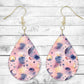 Pastel Moon and Stars Pierced Earrings - Permanent Design - Silver or Gold Hardware