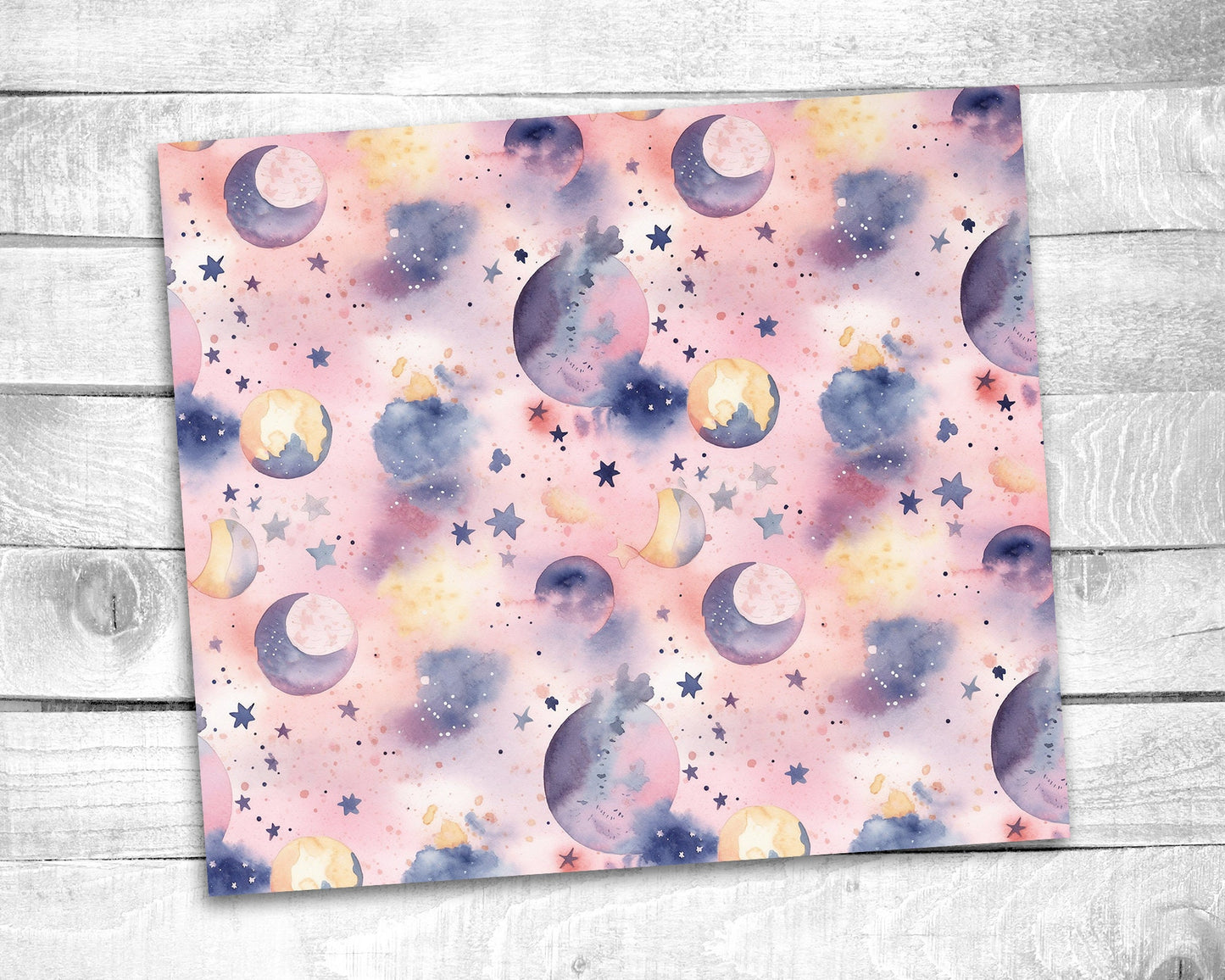 Moons and Stars Tumbler - 20oz Skinny Straight Tumbler - Stainless Steel - Travel Cup - Gift - Everyday Use