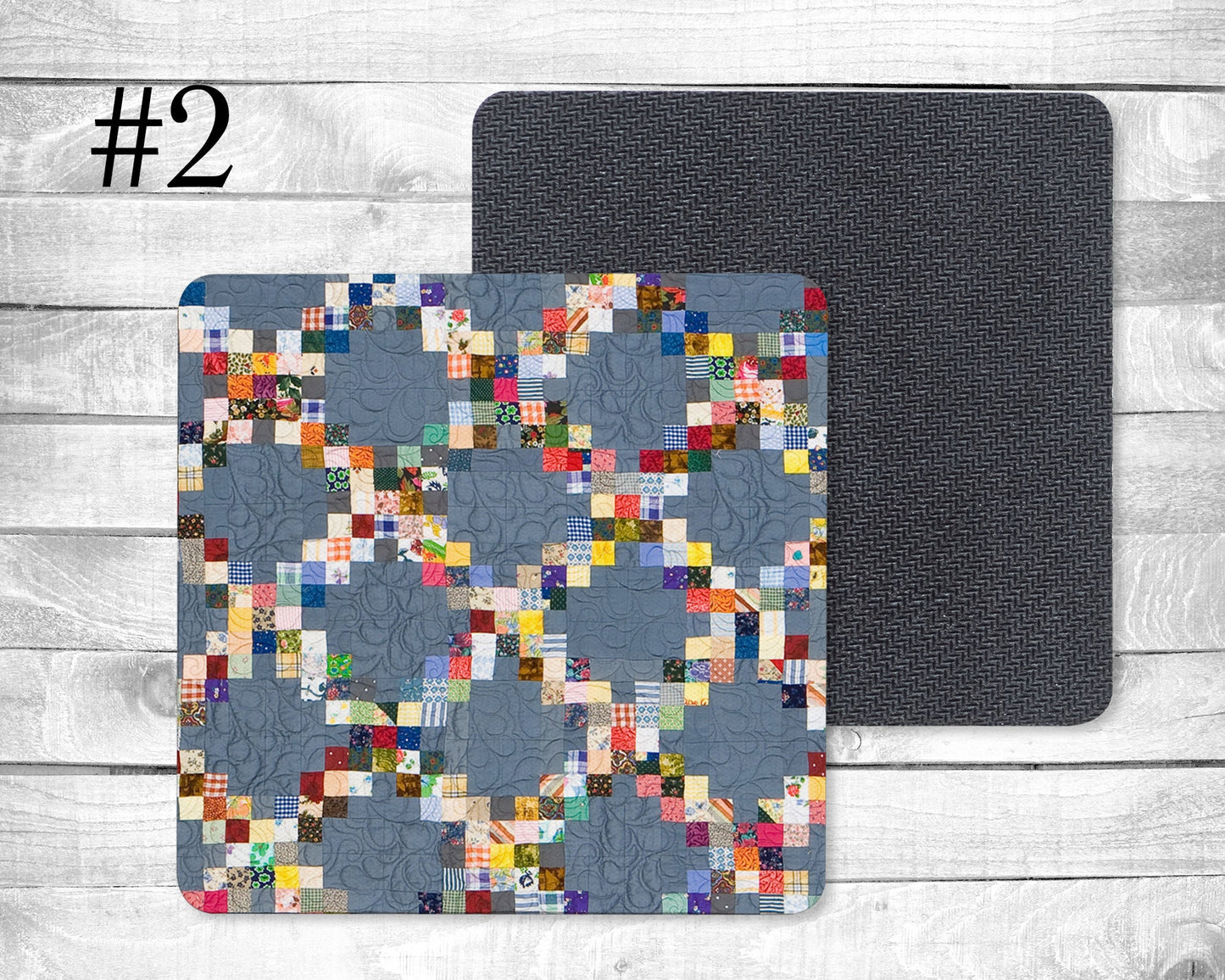 Quilting Fun Absorbent Drink Coasters - Individual or set of 4 - Non-Slip Base - Neoprene